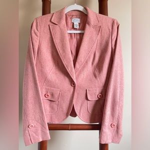 Vintage Ann Taylor LOFT Pink Blazer Size 4